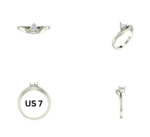 แหวนทองคำขาว 14KT ประดับทับทิมธรรมชาติ ดีไซน์มินิมอล - Product Image 3
