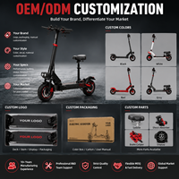 Scooter électrique tout-terrain 1200W avec siège, batterie 48V 15.6Ah, pneus de 10 pouces, pliable, pour adultes, marché américain et européen