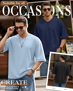 T-shirt Homme Oversize 100% Coton Grammage Lourd 220g, Coupe Boxy, Impression Personnalisée sur Épaule, Style Hip Hop, Grande Taille, Vierge - Product Image 4
