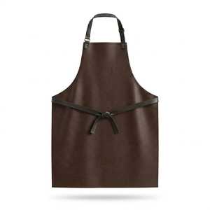 Delantal sin mangas de piel sintética impermeable de la mejor calidad al por mayor con bolsillos, delantal resistente y moderno para cocinar, barbería o carnicería - Product Image 2