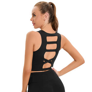 ชุดชั้นในกีฬาแบบแห้งเร็ว ป้องกันแรงกระแทก ซัพพอร์ตสูง สายรัดสองชั้น ระบายอากาศดี ไร้สายหลัง แบบครอป เหมาะสำหรับโยคะและออกกำลังกาย ขายส่ง - Product Image 5