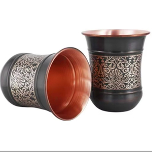 ชุดแก้วน้ำทองแดงลายดอกไม้ ขนาด 250 มล. แบบพับได้ เป็นมิตรกับสิ่งแวดล้อม ความจุขนาดใหญ่ เก็บความร้อนได้นาน 24 ชั่วโมง ดีไซน์โค้งมน เหมาะสำหรับงานปาร์ตี้ - Product Image 1