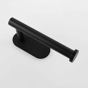 Porta carta igienica nera in acciaio inossidabile accessorio per il bagno - Product Image 3