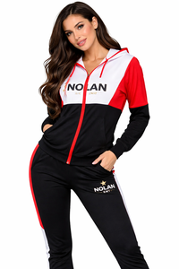 ชุดเซ็ตแทรคสูทลูกไม้สไตล์สตรีทแวร์พร้อมโลโก้สั่งทำสำหรับผู้หญิง ปี 2026 สินค้าขายดี ขายส่งเสื้อผ้ากีฬา - Product Image 1