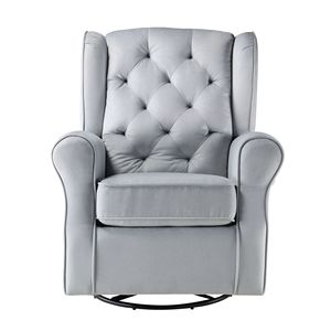Gray Swivel <b>Recliner</b> Chair with Glider - Product Image 3