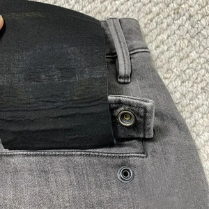 Shorts Cargo en Jean Noir Décontracté Premium pour Homme, Délavé Clair, Écologique, Respirant, Résistant à la Décoloration, Taille Mi-Haute, Multi-Poches, Été - Product Image 5