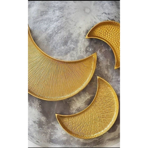 Bol de service ovale de luxe, aspect coloré et attrayant, argenté brillant, texturé martelé, très vendu, ustensiles de cuisine - Product Image 3