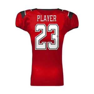 Camiseta de Fútbol Americano Roja para Mujer, Cuello en V, Manga Corta, Número 23, Sublimada, Transpirable, Estilo Ajustado, a Precio Económico - Product Image 2