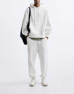 Conjunto Deportivo Informal con Capucha para Hombre, Ropa Deportiva para Correr, Hecho a Medida, de Dos Piezas, con Estampado Sólido - Product Image 3