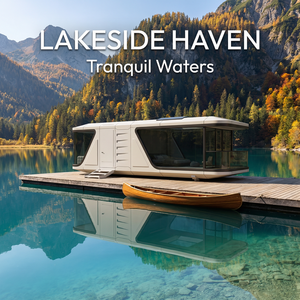 Casa Modular Prefabricada de Lujo con Diseño de Cápsula Espacial, Cabaña Móvil para Exteriores con Energía Solar, Oficina o Vivienda Pequeña - Product Image 2