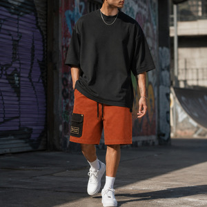 Denim Cargo Utility <b>Shorts</b> Homme Custom Washed Black Y2K <b>Men's</b> Multi-Pocket Streetwear Pantalon Cargo Court Low MOQ France - Product Image 6