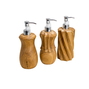 Ensemble de lavage des mains en teck de luxe ARTERRA, distributeur de savon liquide moderne, écologique et durable pour la décoration de salle de bain de luxe - Product Image 2