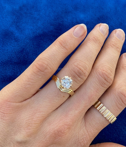 แหวนเพชรทรง Asscher Cut 3 กะรัตจาก Frances, แหวนเพชรเม็ดเดี่ยวเหนือกาลเวลา, เครื่องประดับเจ้าสาวสุดหรูทอง 14K, ของขวัญสำหรับขอแต่งงาน - Product Image 5