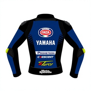 Toprak Razgatlioglu WSBK Ramaha Cowhide/Kangaroo Made To Measure Perforated Track Leather <b>Racing</b> <b>Jacket</b>/Chaqueta Protection CE - Product Image 2