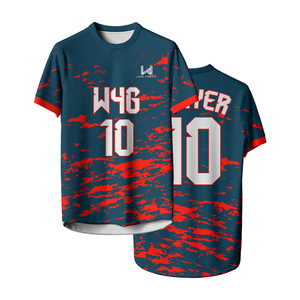 Vêtements de sport personnalisés sur mesure, maillot de football pour hommes, 100% polyester, respirant, imprimé par transfert thermique, antibactérien, maillots d'équipe - Product Image 3