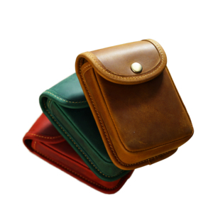 <b>Mini</b> Suede Coin Holder Teal Snap Closure Compact Unisex Wallet for Coins Minimalist Design leather card holder <b>Mini</b> change <b>pouch</b> - Product Image 6