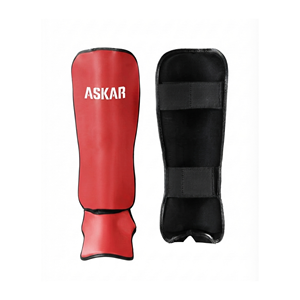 Askar Red PU Shin Guard Protective <b>Gear</b> for Boxing Martial Arts Training Unisex Durable Equipment - Product Image 2