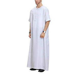 Túnica Islámica de Algodón para Hombre, Diseño Saudí, Thobe Largo, Ropa Musulmana, Thobe OEM, Thobe/Thawb Árabe Islámico - Product Image 5