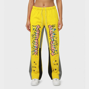 Pantalones Deportivos Casuales de Invierno para Mujer, con Cintura Elástica, 100% Algodón Ecológico, Estilo Flare, Satinados, Precio al por Mayor - Product Image 4
