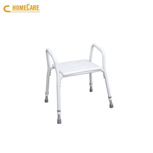 Taburete de aluminio blanco para discapacitados, 2,9 kg, para ducha - Product Image 1