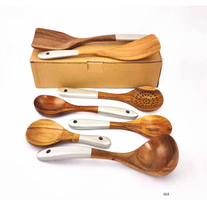 Cuillères en bois dur écologiques de qualité supérieure polyvalentes, ustensiles de service durables pour cuisines saines - Product Image 3