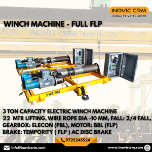 Treuil électrique robuste INOVIC CRM Premium 3 tonnes |   Treuil industriel jaune avec câble en acier inoxydable et OEM - Product Image 3