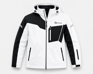 Veste softshell blanche et noire pour homme avec capuche, imperméable, coupe-vent, veste de sport d'hiver pour l'extérieur, vêtements de travail personnalisés - Product Image 1