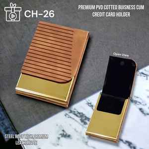 Porte-cartes de crédit en cuir noir finition crocodile, étui professionnel pour cartes de visite - Product Image 3