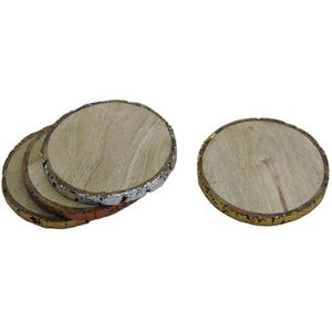 Natural Wooden Coconut Layer <b>Round</b> Blank Tea Cup <b>Mats</b> Pads Wholesale Price Handicrafts Item Tableware Dinnerware Coaster - Product Image 1