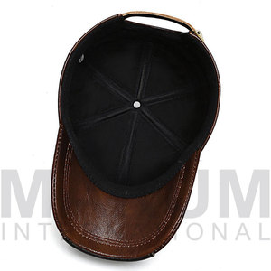 Wholesale Luxury <b>Baseball</b> <b>Caps</b> Classic Solid Colors Leather Hats <b>Caps</b> 6 Panel Buckle Leather <b>Cap</b> for Unisex 2024 - Product Image 3