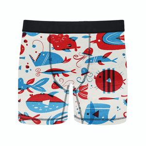 Boxers personnalisés imprimés et brodés, sous-vêtements légers avec broderie graphique décorative et tissu doux - Product Image 6
