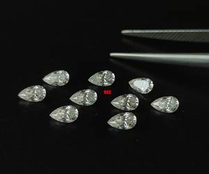 Moissanita Blanca Corte Pera de 5x7mm, Claridad VS - Diamante de Moissanita Suelto de Alta Calidad - Product Image 3