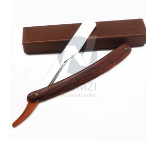 Nouveau rasoir droit à lame unique pour homme, avec manche en plastique et lame en acier inoxydable, pour rasage sous les aisselles, avec logo sur le manche en acier inoxydable - Product Image 5