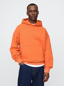 New Arrival Men's Oversized Pullover Zipper-Up Hoodie Polyester/Cotton Terry Fabric 440g Customizable Anti-Wrinkle Breathable - Product Image 3