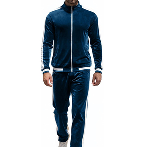 Survêtement en velours pour homme, décontracté, 100 % coton molletonné, style streetwear hiver, survêtement pour femme, coupe régulière, pantalon en velours à jambe large - Product Image 1