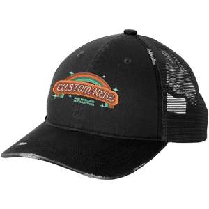 Gorras de camionero desgastadas con logotipo de textos bordados personalizados 2025 C600 - Product Image 1