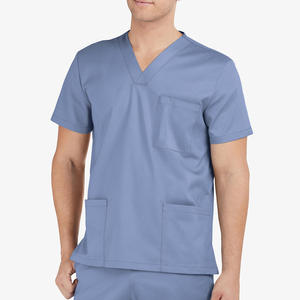 Vente en gros de blouses médicales pour hommes, ensemble personnalisé avec logo, tissu Spandex/Polyester, uniformes d'infirmière d'hôpital, costumes de médecin élégants - Product Image 4