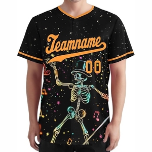 Maillot de baseball court élégant et respirant par sublimation, durable, anti-humidité, pour l'école, le collège et les clubs de baseball - Product Image 3