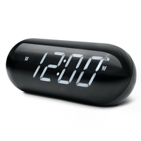 ODM Schlankes Design Dual-Alarm Schlaf-/Schlummerfunktion PLL Radiowecker mit Jumbo-LED-Anzeige Dimmer Langlebiger Kunststoff FM-Voreinstellungen Unterhaltungselektronik