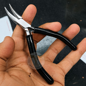 Pince à bec courbé pour bijoux, mini-outil de précision pour la fabrication et la réparation de bijoux, pince à plier les fils en acier inoxydable pour la création de bijoux - Product Image 1