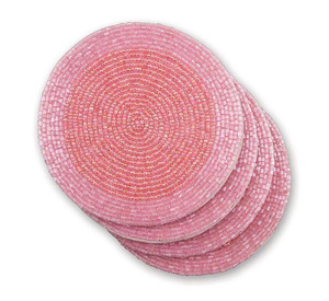 Juego de posavasos con diseño de mariposa y cuentas, 4 piezas, bordado, decoración para mesa de comedor, accesorios de cocina - Product Image 4