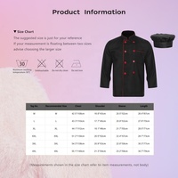 Uniforme contrasté de travail de cuisine d'hôtel et de restaurant pour hommes et femmes veste de chef avec chapeau ensemble café boulangerie cantine cuisine pâtisserie