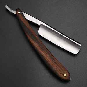 Premium Quality Wooden Handle Straight Edge <b>Razor</b> for Men Stainless Steel Manual Straight Cut Throat Barber Shaving <b>Razor</b> - Product Image 6