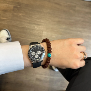 Reloj Cronógrafo de Lujo para Hombre, Diseño Impermeable Plateado de 100 m, Correa de Goma de Fábrica 3A C, Reloj Mecánico de 40 mm, 4131 Automático - Product Image 5