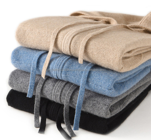 Pull à capuche en tricot pour homme, basique, 2024, fermeture éclair, 100% laine, cardigan en tricot - Product Image 3