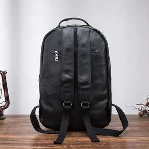 Stylish Waterproof Leather <b>Backpack</b> Anti-Theft Vintage Laptop Rucksack Genuine Leather LBP-0331 - Product Image 6