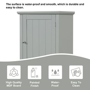 Mobiletto Alto da Bagno Autoportante con Ripiano Regolabile e Cassetto in MDF con Finitura Verniciata Bellissima ------------ - Product Image 5