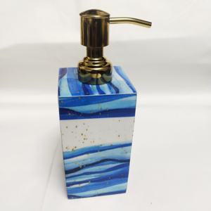 Distributeur de savon en résine émaillée fait à la main rond unique accessoire de salle de bain et de cuisine pour savon et lotion salle de bain et cuisine - Product Image 6