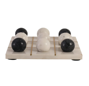 Elegant Minimalist Marble Tic Tac Toe Game <b>Set</b> <b>Square</b> Tabletop Home Decor Durable Indoor Living Room Design for home decor - Product Image 6