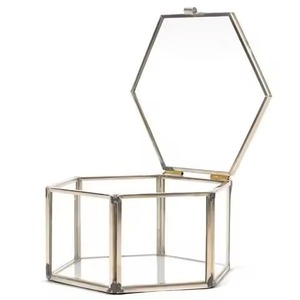 Contemporary Metal Jewelry Storage Organizer <b>Box</b> for Rings <b>Earrings</b> Necklace Accessories - Product Image 1